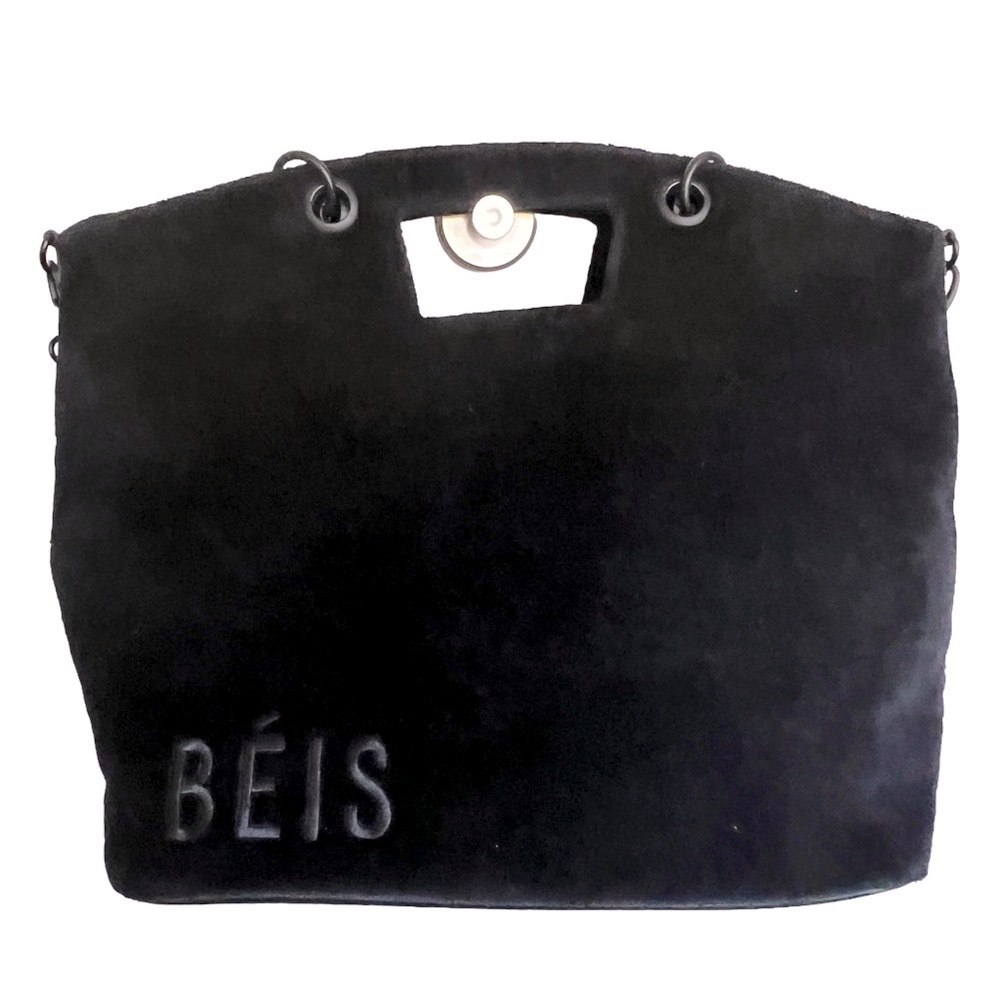 BEIS Large Terry Tote Laptop/Messenger w Magnetic Closure